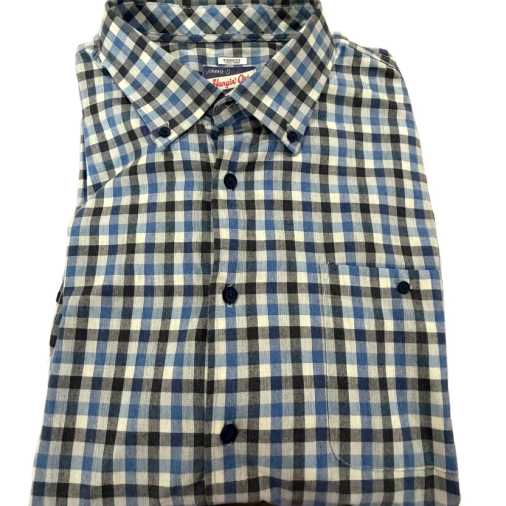 Johnnie-O Coen Hangin Out Gingham LS Button Up Mens 2XL Sport Shirt Casual
